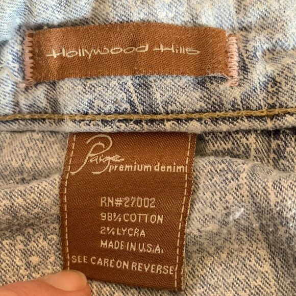 PAIGE JEANS Hollywood Hills distressed denim Inseam 30” Size 29 (8) - Picture 7 of 7